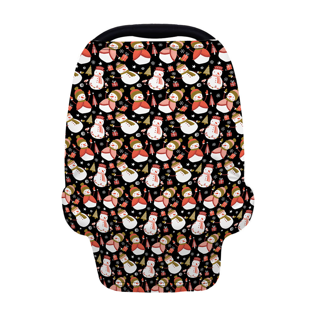 Holiday Snowman Pattern Print Baby Seat Cover