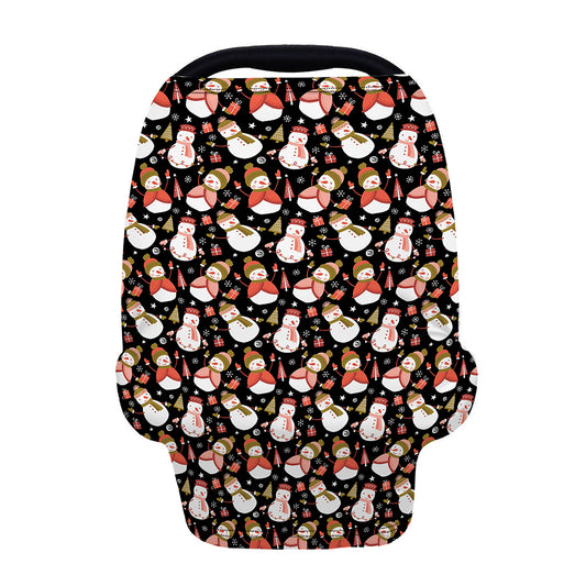 Holiday Snowman Pattern Print Baby Seat Cover