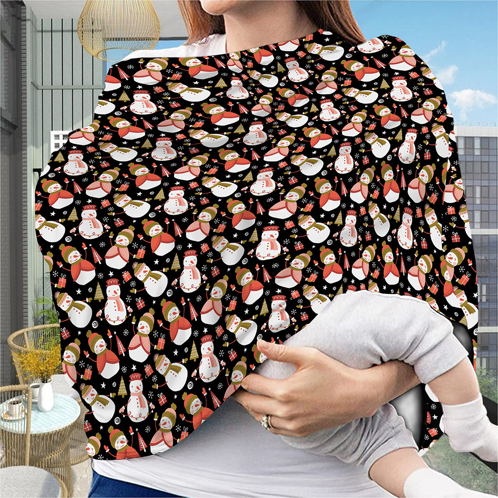 Holiday Snowman Pattern Print Baby Seat Cover
