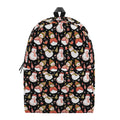 Holiday Snowman Pattern Print School Backpack