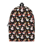 Holiday Snowman Pattern Print Backpack