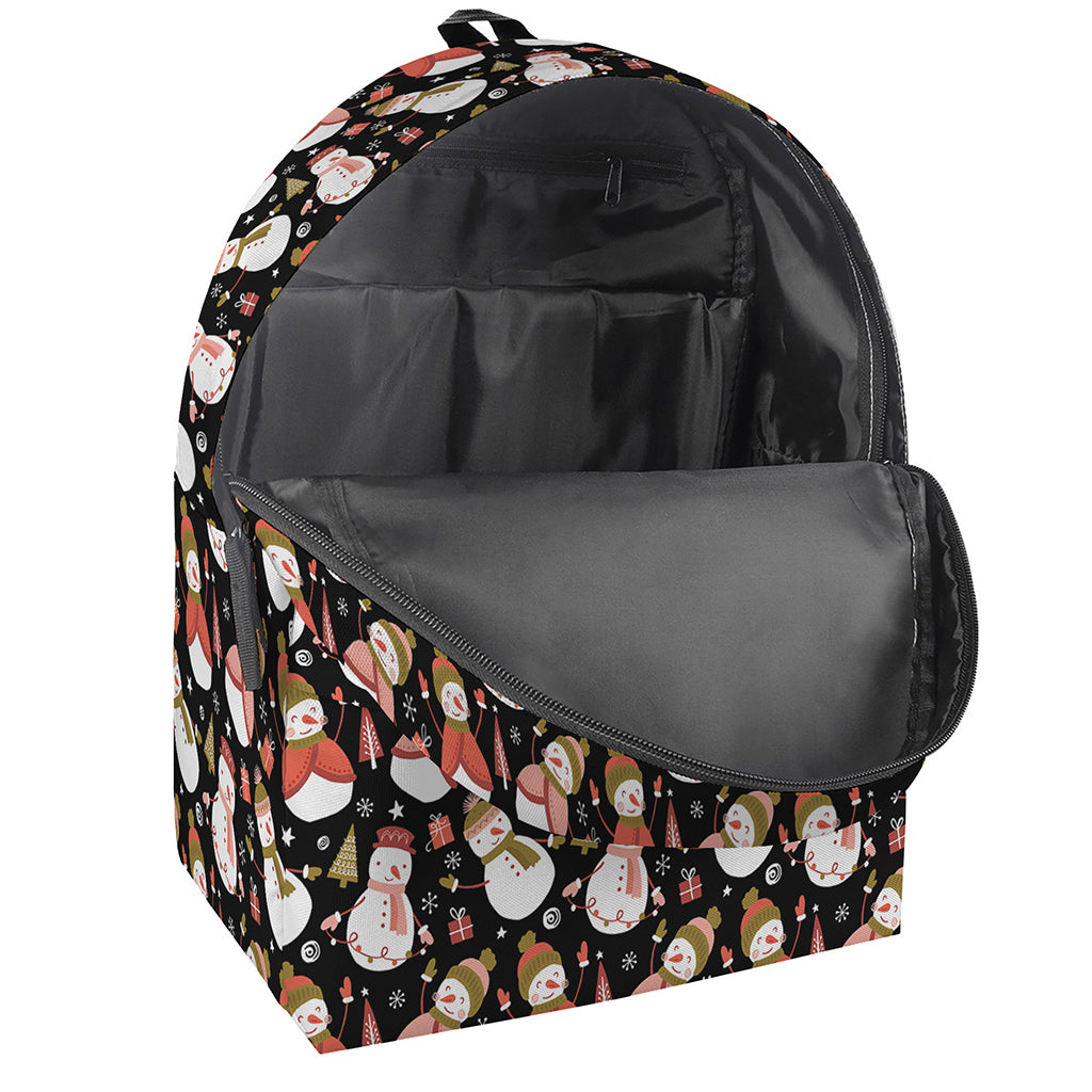 Holiday Snowman Pattern Print Backpack