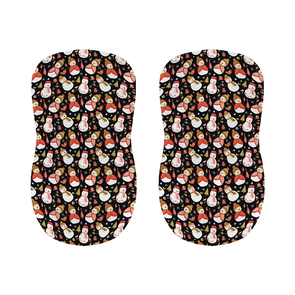 Holiday Snowman Pattern Print Bar Stool Covers