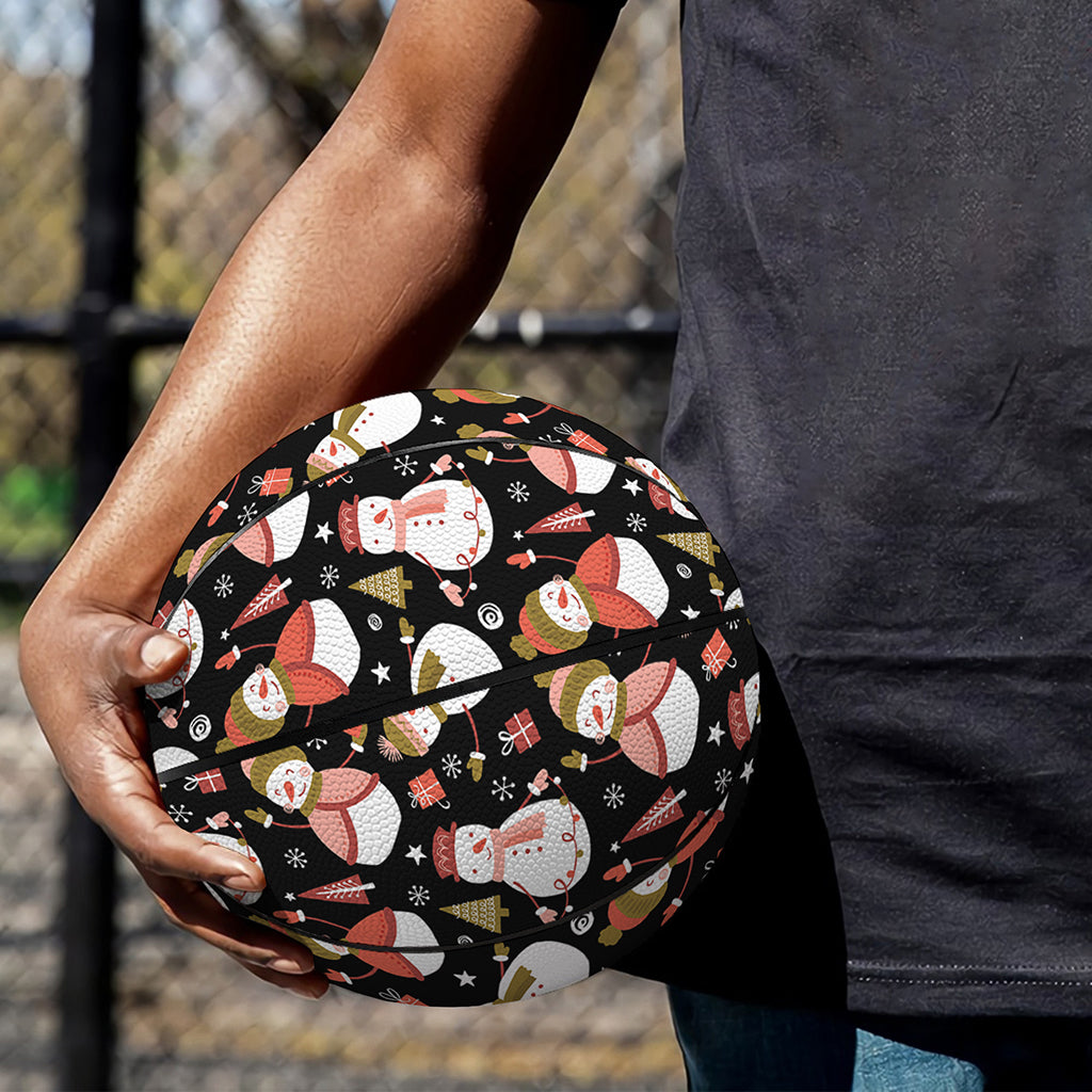 Holiday Snowman Pattern Print Basketball