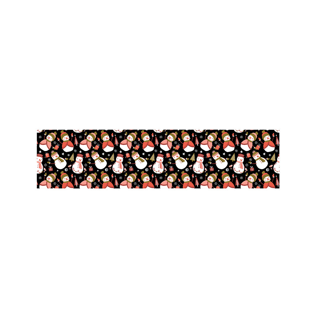 Holiday Snowman Pattern Print Bed Runner