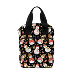 Holiday Snowman Pattern Print Bible Tote Bag