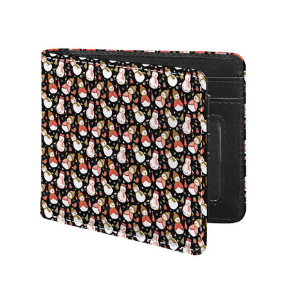 Holiday Snowman Pattern Print Bifold Wallet