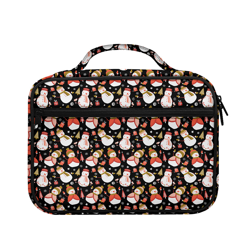 Holiday Snowman Pattern Print Briefcase Bible Bag