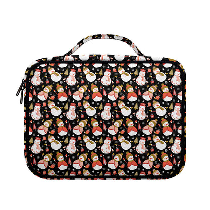 Holiday Snowman Pattern Print Briefcase Bible Bag