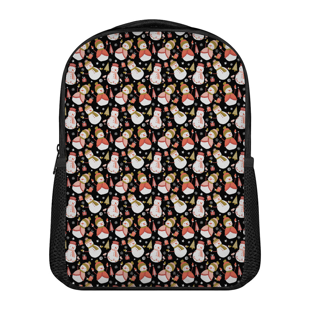 Holiday Snowman Pattern Print Casual Backpack