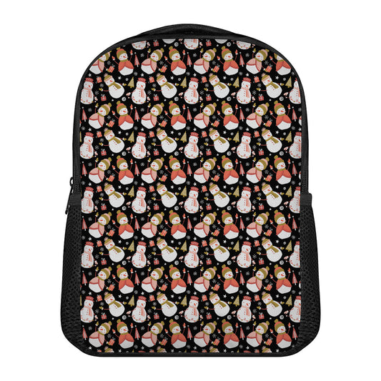 Holiday Snowman Pattern Print Casual Backpack