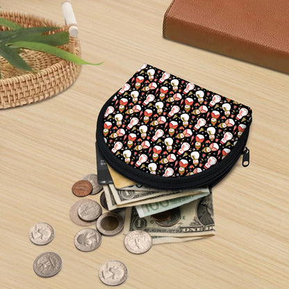 Holiday Snowman Pattern Print Coin Purse