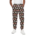 Holiday Snowman Pattern Print Cotton Sweatpants