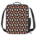 Holiday Snowman Pattern Print Crossbody Lunch Bag