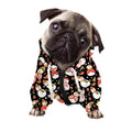 Holiday Snowman Pattern Print Dog Zip Up Hoodie