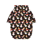 Holiday Snowman Pattern Print Dog Zip Up Hoodie