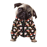 Holiday Snowman Pattern Print Dog Zip Up Jacket