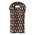 Holiday Snowman Pattern Print Double Neoprene Wine Tote