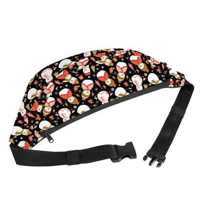 Holiday Snowman Pattern Print Fanny Pack