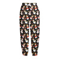 Holiday Snowman Pattern Print Fleece Lined Knit Pants