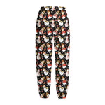 Holiday Snowman Pattern Print Fleece Lined Knit Pants