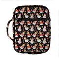 Holiday Snowman Pattern Print Front Pocket Bible Bag