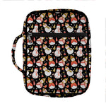 Holiday Snowman Pattern Print Front Pocket Bible Bag