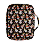Holiday Snowman Pattern Print Front Pocket Bible Bag