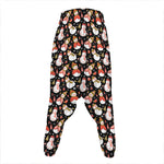 Holiday Snowman Pattern Print Hammer Pants