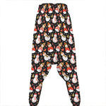 Holiday Snowman Pattern Print Hammer Pants