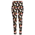 Holiday Snowman Pattern Print High-Waisted Pocket Leggings