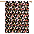 Holiday Snowman Pattern Print House Flag