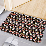 Holiday Snowman Pattern Print Indoor Door Mat
