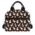 Holiday Snowman Pattern Print Insulated Lunch Bag
