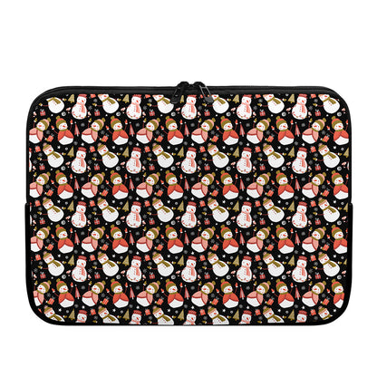 Holiday Snowman Pattern Print Laptop Sleeve