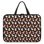 Holiday Snowman Pattern Print Laptop Sleeve With Handle