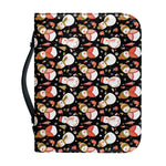 Holiday Snowman Pattern Print Leather Bible Cover