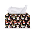 Holiday Snowman Pattern Print Leather Tissue Box Cover