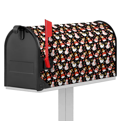 Holiday Snowman Pattern Print Mailbox Cover