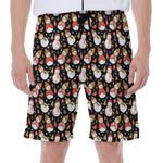 Holiday Snowman Pattern Print Men's Beach Shorts