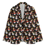 Holiday Snowman Pattern Print Men's Blazer