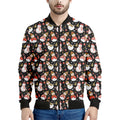Holiday Snowman Pattern Print Men's Bomber Jacket