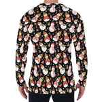 Holiday Snowman Pattern Print Men's Long Sleeve T-Shirt