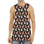 Holiday Snowman Pattern Print Men's Muscle Tank Top