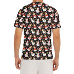 Holiday Snowman Pattern Print Men's Short Sleeve Rash Guard