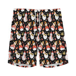 Holiday Snowman Pattern Print Men's Sports Shorts