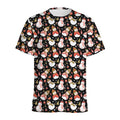 Holiday Snowman Pattern Print Men's Athletic T-Shirt