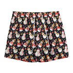 Holiday Snowman Pattern Print Mesh Shorts