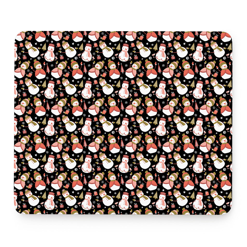 Holiday Snowman Pattern Print Mouse Pad
