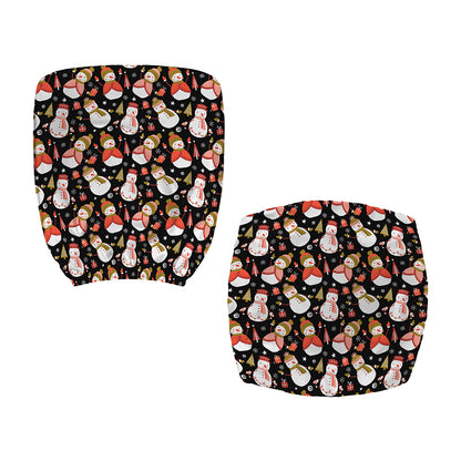 Holiday Snowman Pattern Print Office Chair Cover